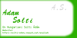 adam solti business card
