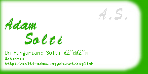 adam solti business card